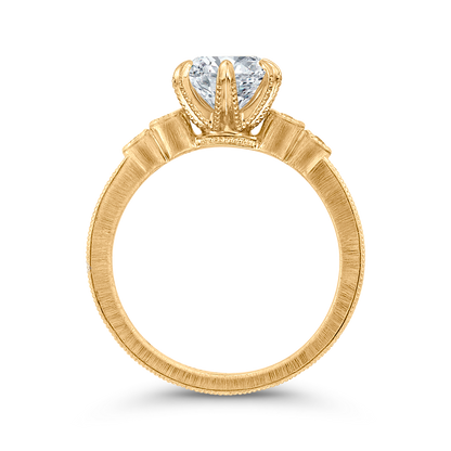 Diamond Engagement Ring in 14K Yellow Gold (Semi-Mount)