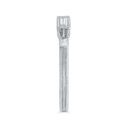 Baguette Cut Diamond Wedding Band in 14K White Gold