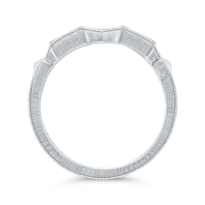 Baguette Cut Diamond Wedding Band in 14K White Gold