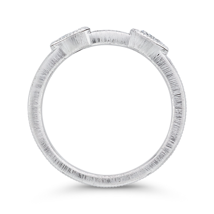 Pear Cut Diamond Wedding Band in 14K White Gold