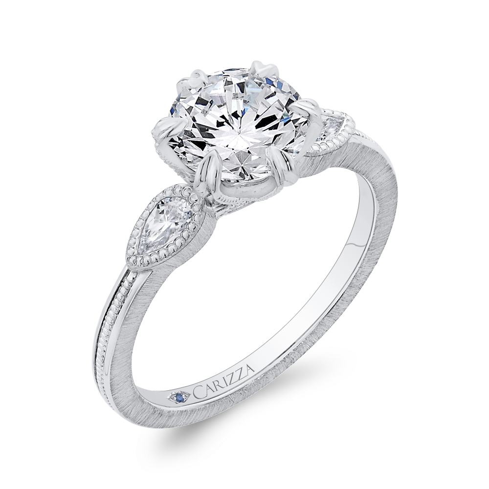 Diamond Engagement Ring in 14K White Gold (Semi-Mount)