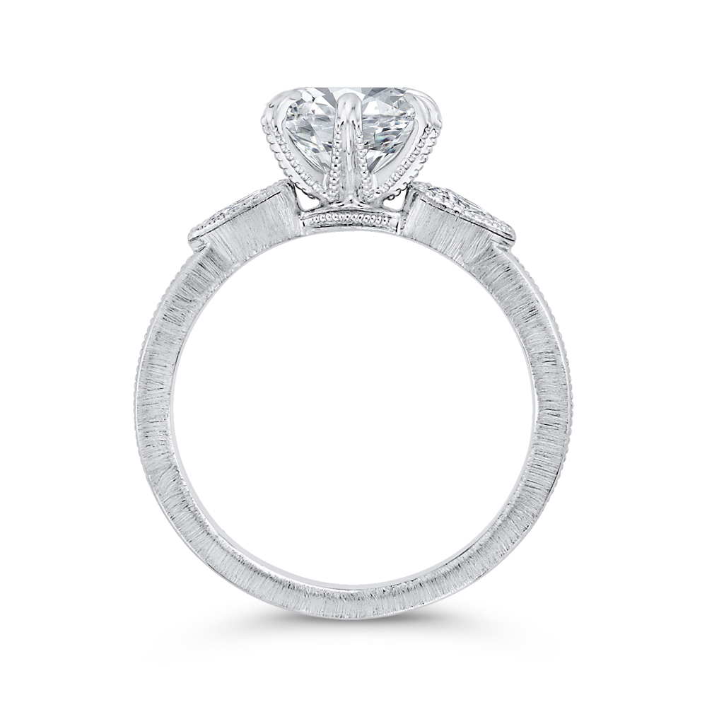 Diamond Engagement Ring in 14K White Gold (Semi-Mount)