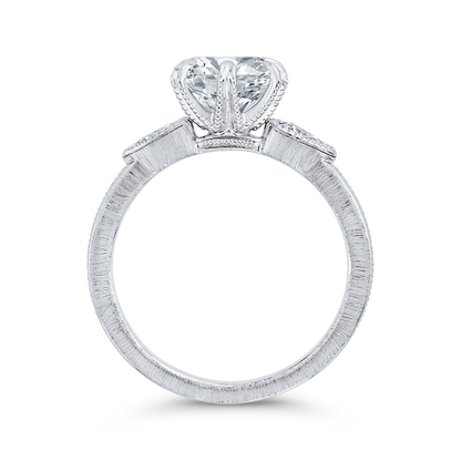 Diamond Engagement Ring in 14K White Gold (Semi-Mount)