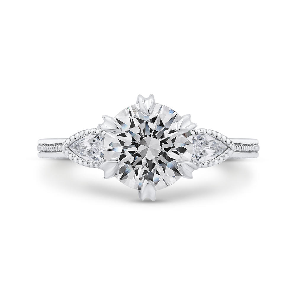 Diamond Engagement Ring in 14K White Gold (Semi-Mount)