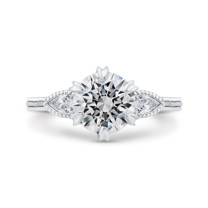 Diamond Engagement Ring in 14K White Gold (Semi-Mount)