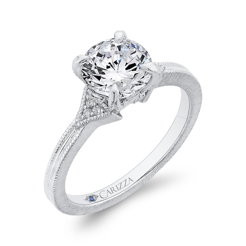 Diamond Engagement Ring in 14K White Gold (Semi-Mount)