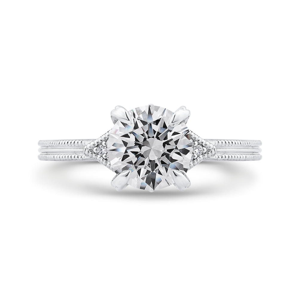 Diamond Engagement Ring in 14K White Gold (Semi-Mount)