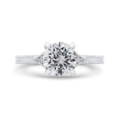 Diamond Engagement Ring in 14K White Gold (Semi-Mount)