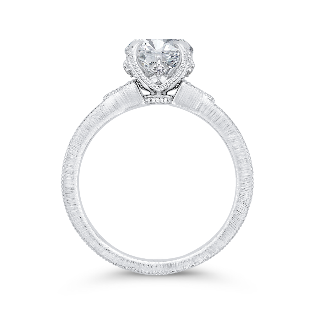 Diamond Engagement Ring in 14K White Gold (Semi-Mount)