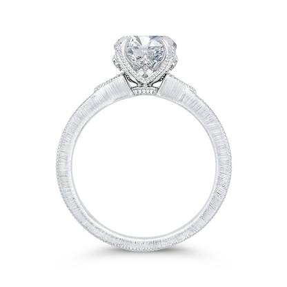 Diamond Engagement Ring in 14K White Gold (Semi-Mount)