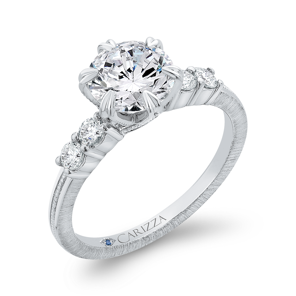 Diamond Engagement Ring in 14K White Gold (Semi-Mount)