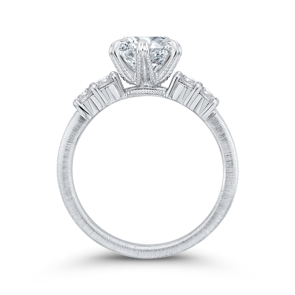 Diamond Engagement Ring in 14K White Gold (Semi-Mount)