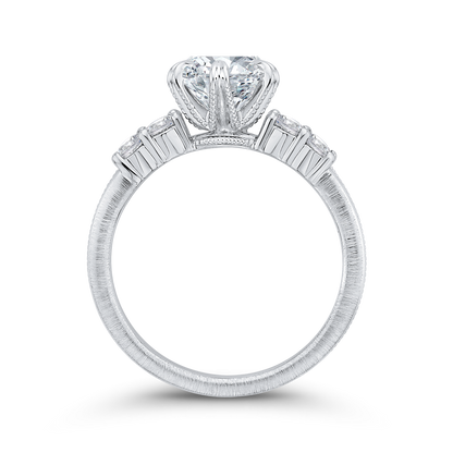 Diamond Engagement Ring in 14K White Gold (Semi-Mount)