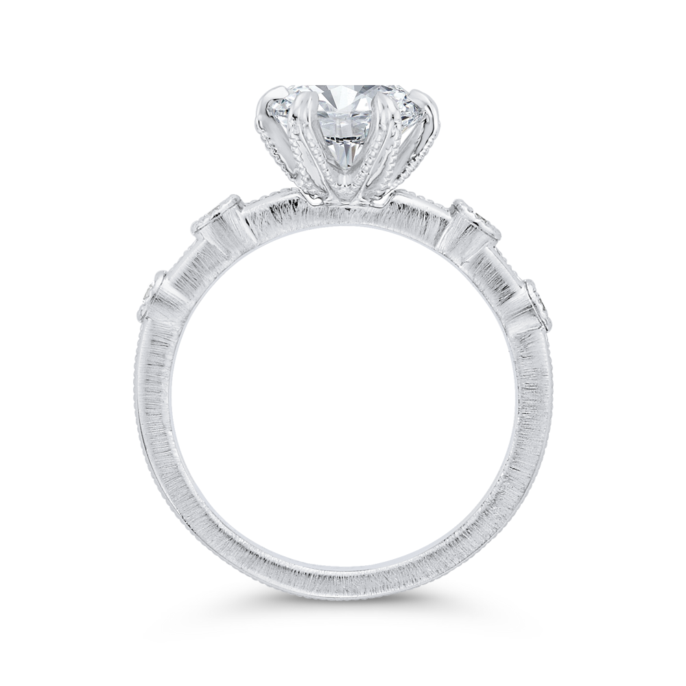 Diamond Engagement Ring in 14K White Gold (Semi-Mount)