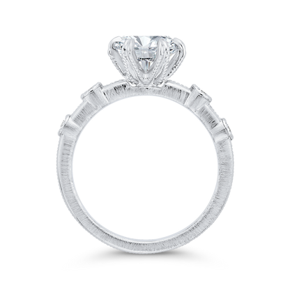 Diamond Engagement Ring in 14K White Gold (Semi-Mount)