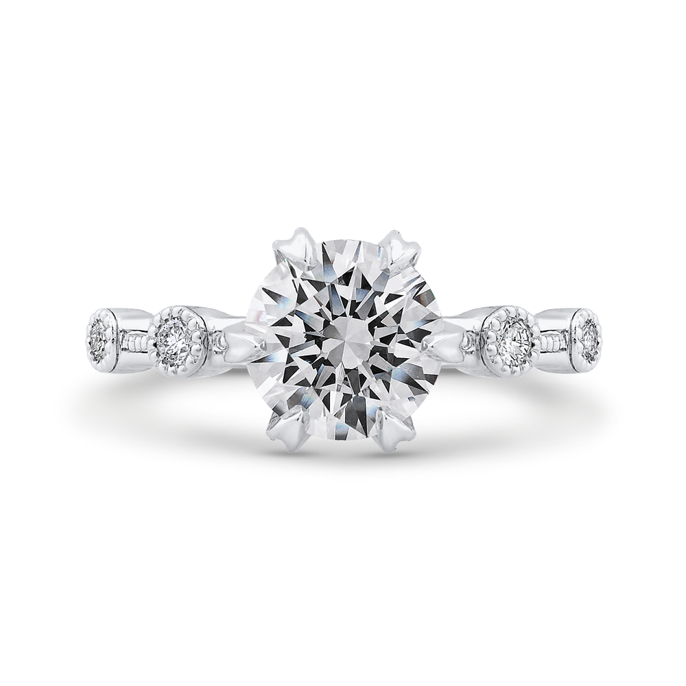 Diamond Engagement Ring in 14K White Gold (Semi-Mount)