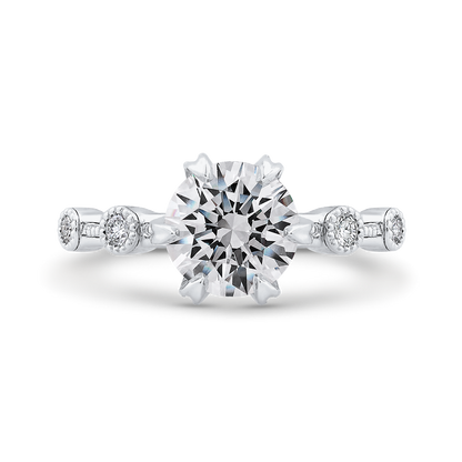 Diamond Engagement Ring in 14K White Gold (Semi-Mount)