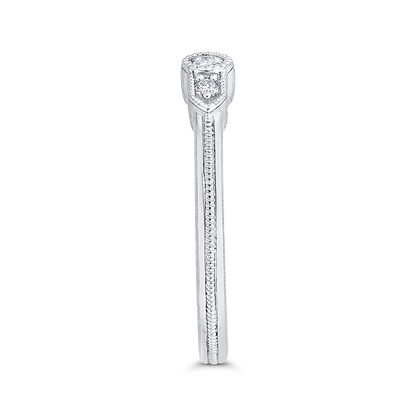 Round Diamond Wedding Band in 14K White Gold