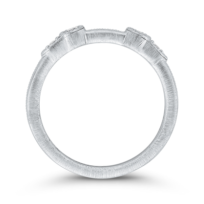 Round Diamond Wedding Band in 14K White Gold