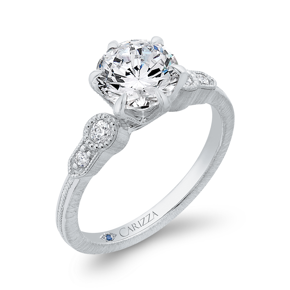 Diamond Engagement Ring in 14K White Gold (Semi-Mount)