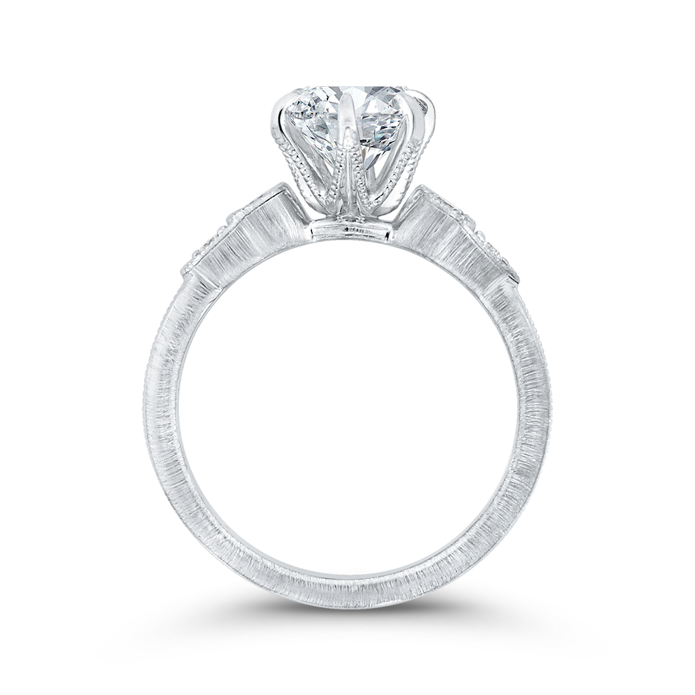 Diamond Engagement Ring in 14K White Gold (Semi-Mount)