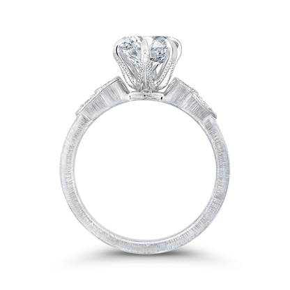 Diamond Engagement Ring in 14K White Gold (Semi-Mount)