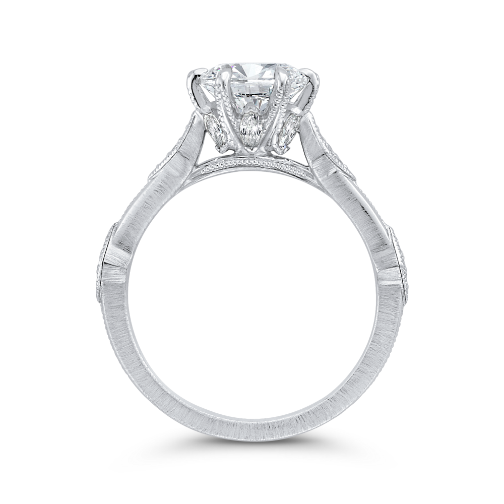 Diamond Engagement Ring in 14K White Gold (Semi-Mount)