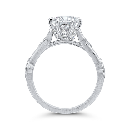 Diamond Engagement Ring in 14K White Gold (Semi-Mount)