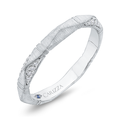 Round Diamond Wedding Band in 14K White Gold