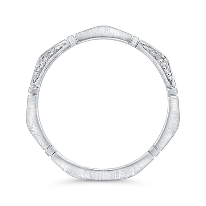 Round Diamond Wedding Band in 14K White Gold