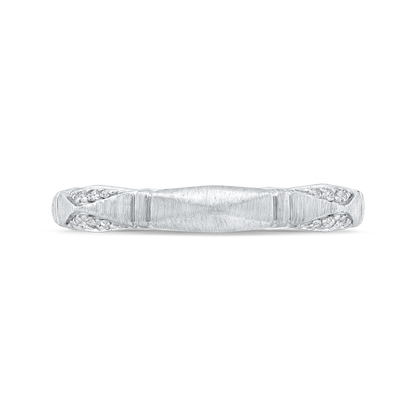 Round Diamond Wedding Band in 14K White Gold