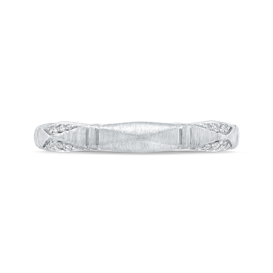 Round Diamond Wedding Band in 14K White Gold