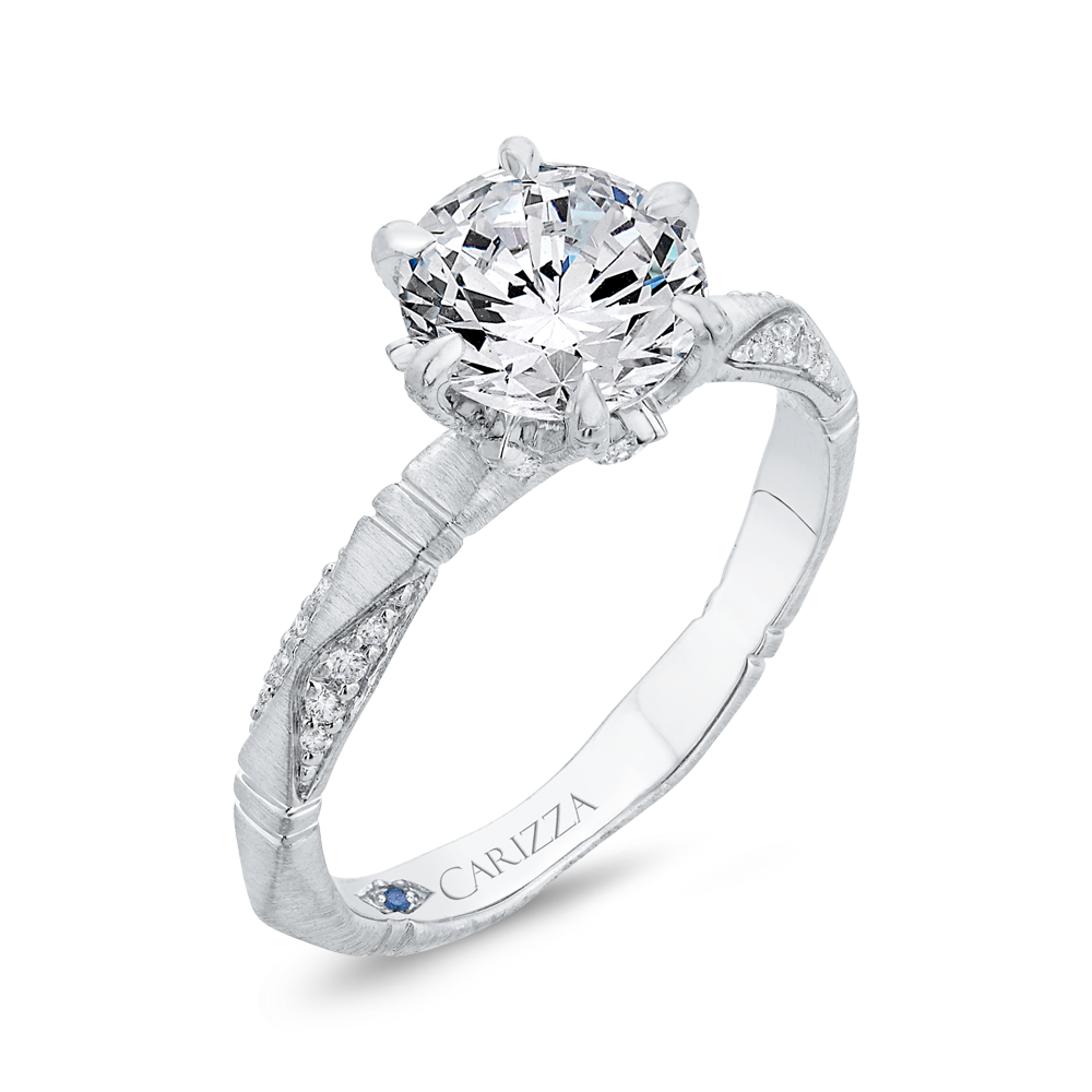 Diamond Engagement Ring in 14K White Gold (Semi-Mount)