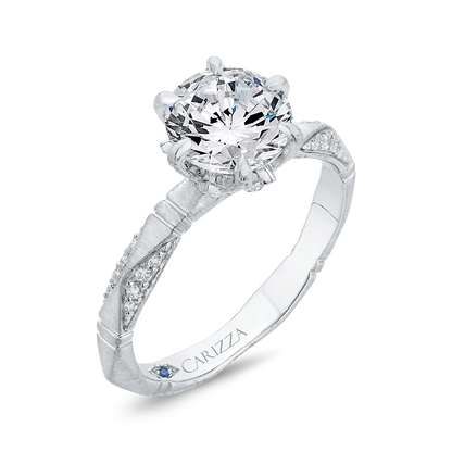 Diamond Engagement Ring in 14K White Gold (Semi-Mount)