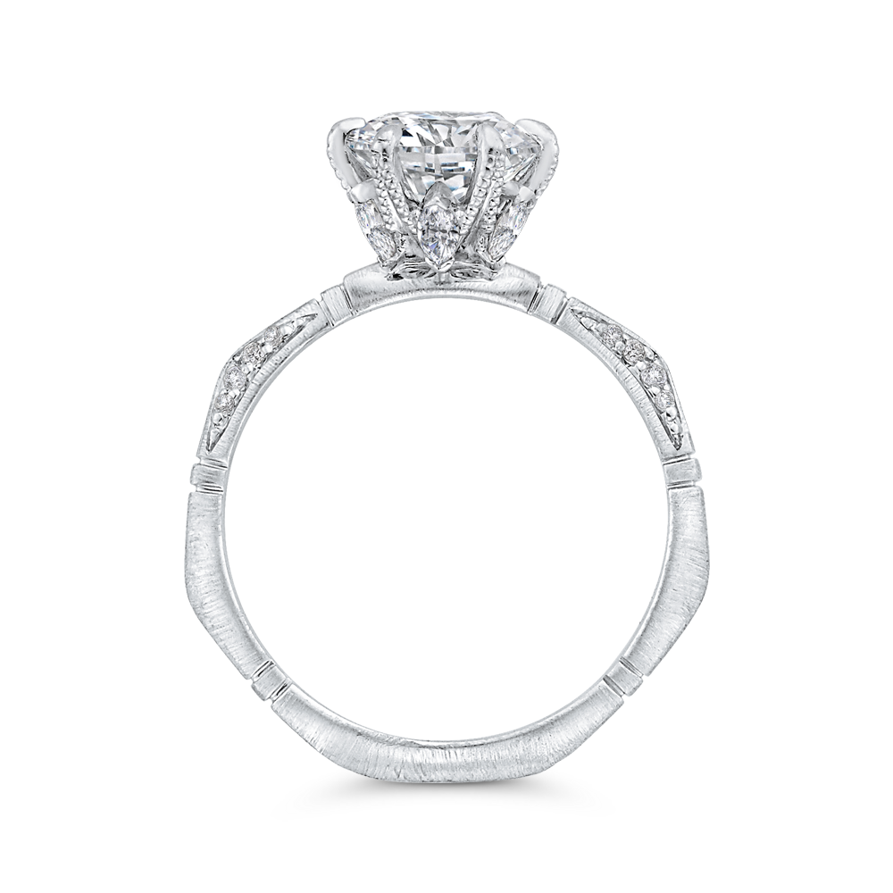 Diamond Engagement Ring in 14K White Gold (Semi-Mount)