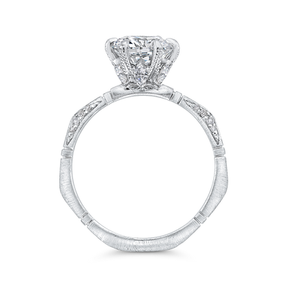 Diamond Engagement Ring in 14K White Gold (Semi-Mount)