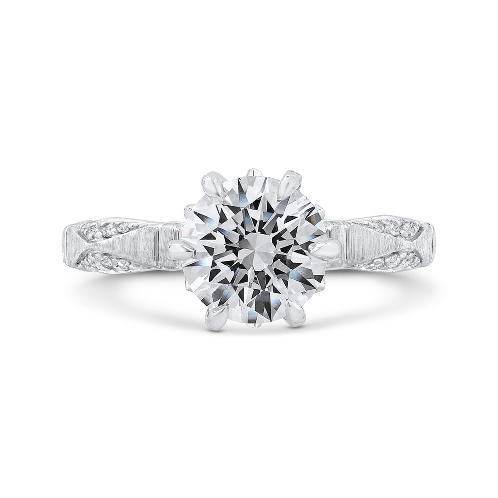 Diamond Engagement Ring in 14K White Gold (Semi-Mount)