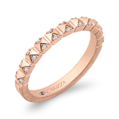 Round Diamond Wedding Band in 14K Rose Gold