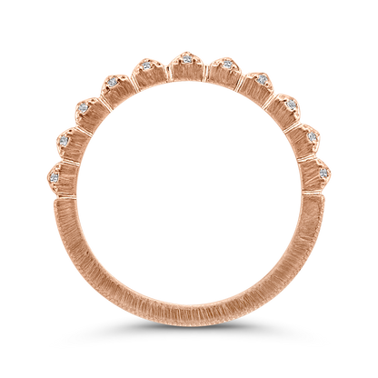 Round Diamond Wedding Band in 14K Rose Gold