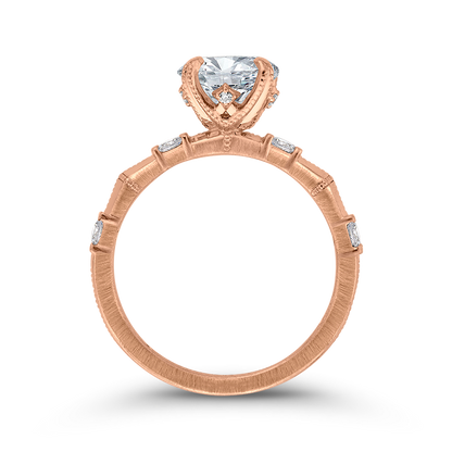 Diamond Engagement Ring in 14K Rose Gold (Semi-Mount)