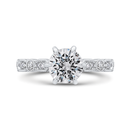 Diamond Engagement Ring in 14K White Gold (Semi-Mount)