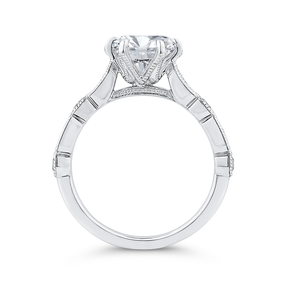 Diamond Engagement Ring in 14K White Gold (Semi-Mount)