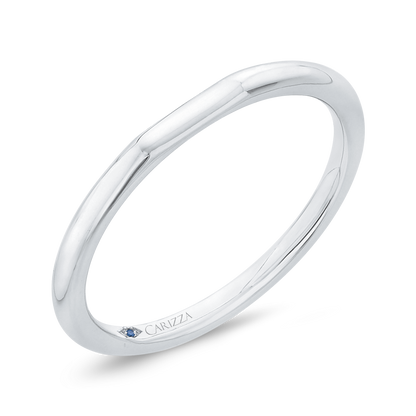Plain Wedding Band in 14K White Gold