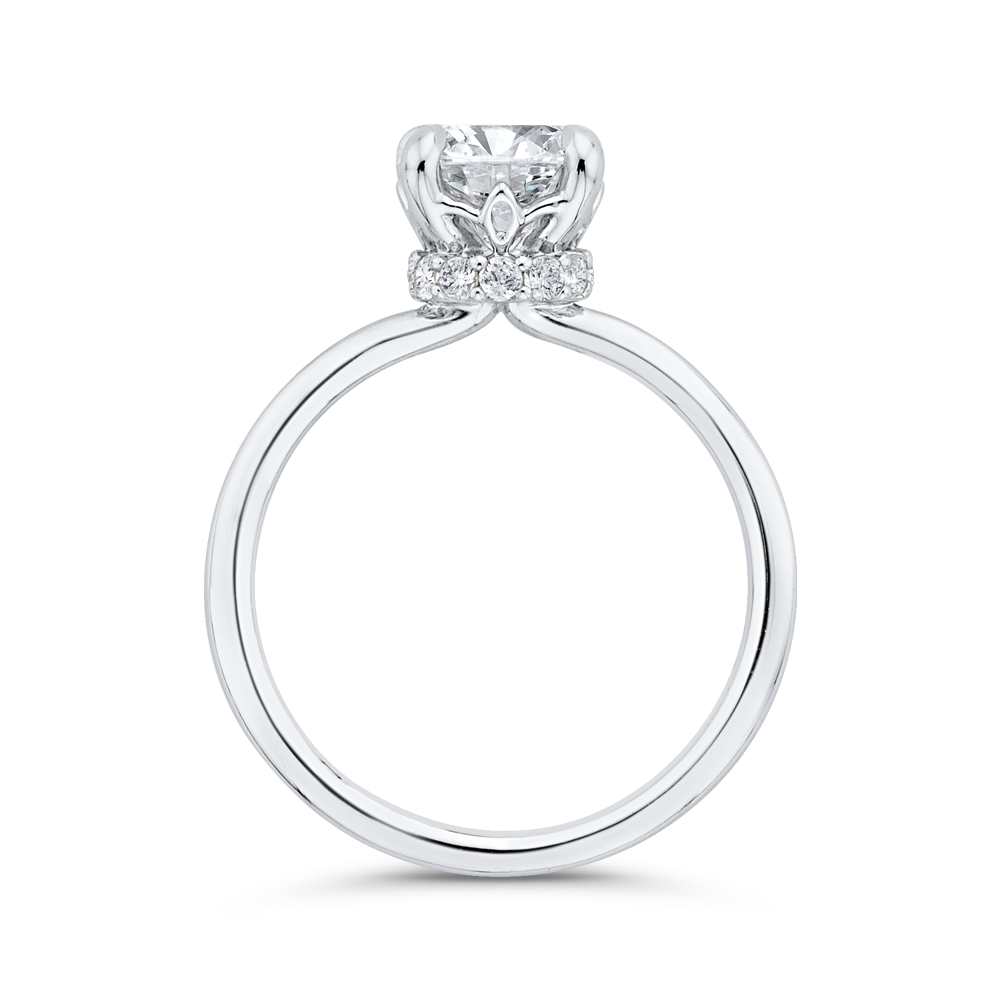 Diamond Classic Engagement Ring in 14K White Gold (Semi-Mount)