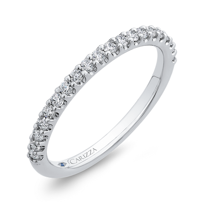 Half-Eternity Diamond Wedding Band in 14K White Gold
