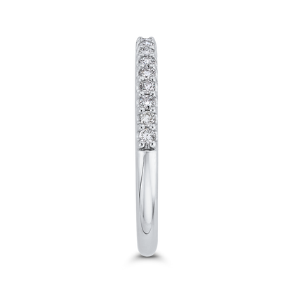 Half-Eternity Diamond Wedding Band in 14K White Gold