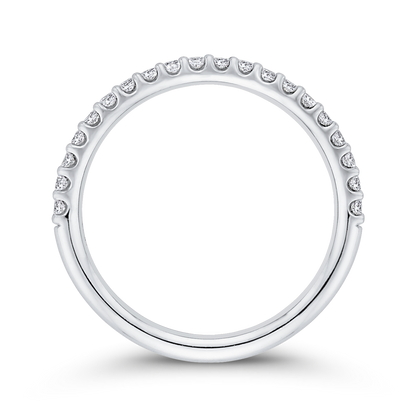 Half-Eternity Diamond Wedding Band in 14K White Gold