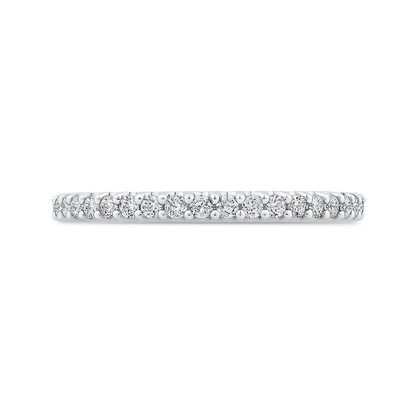 Half-Eternity Diamond Wedding Band in 14K White Gold