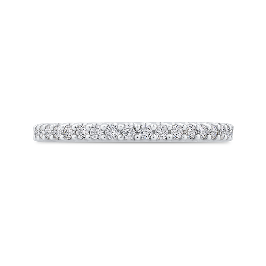 Half-Eternity Diamond Wedding Band in 14K White Gold