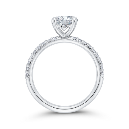 Diamond Classic Engagement Ring in 14K White Gold (Semi-Mount)